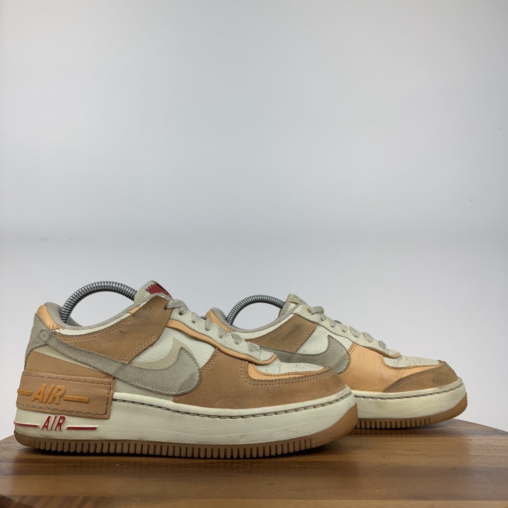 Womens Nike Air Force 1 Shadow Sisterhood Leather Athletic Sneakers Size 8.5 M